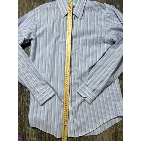 Brooks‎ Brothers Classic Fit Purple Striped Button Down Shirt Men 15\33 Supima - Picture 5 of 8